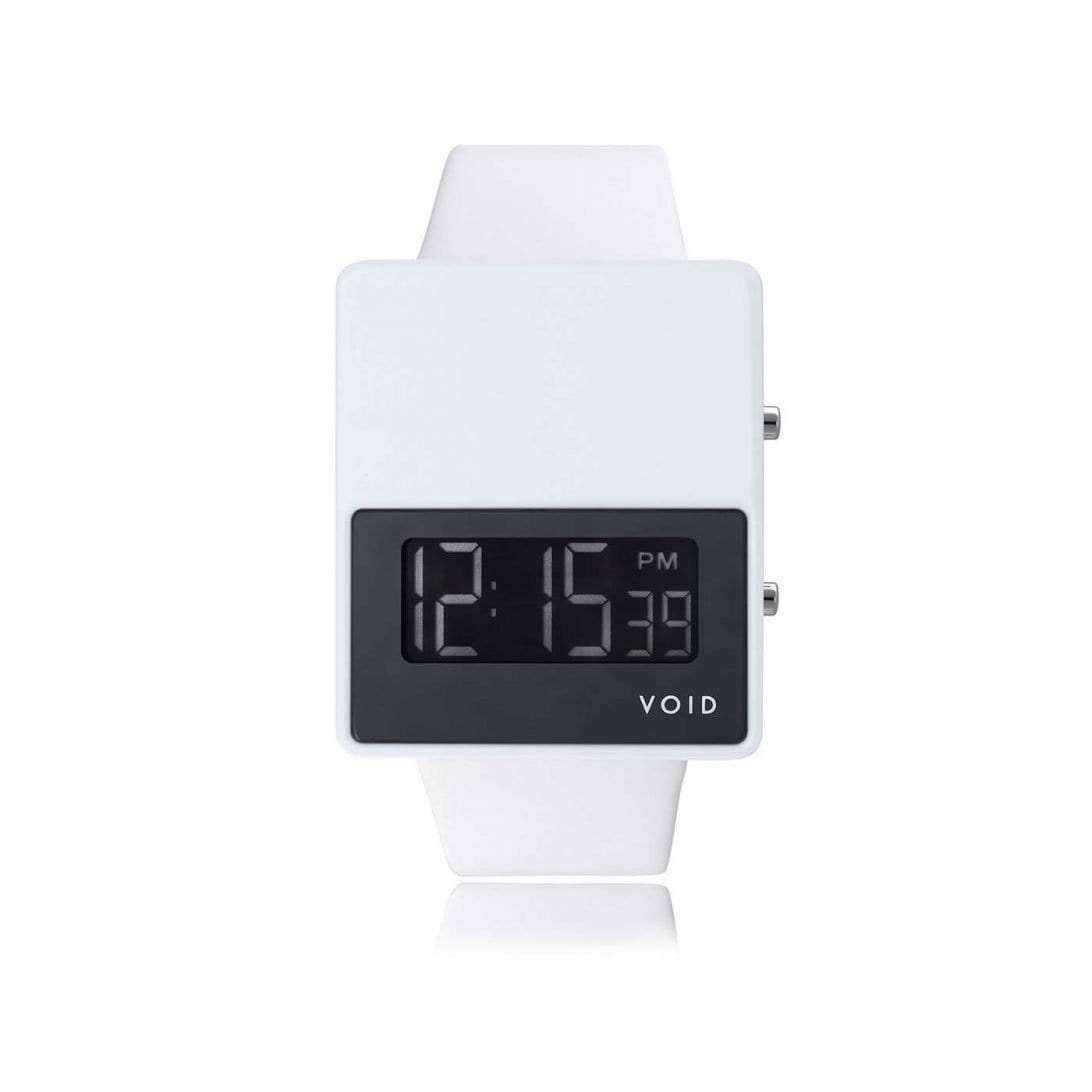 Void Watches Fashion V01 horloge White LCD V01EL-WHWH-Front